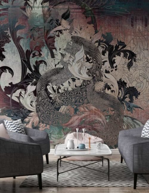 Papier peint Caprice sur mesure 500x300 cm, vinyle ou interlining