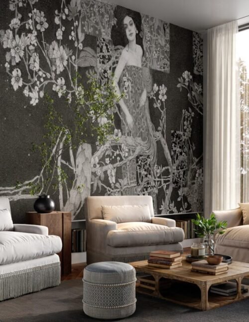 Papier peint Cyrene sur mesure 500x300 cm, fabrication 10 jours
