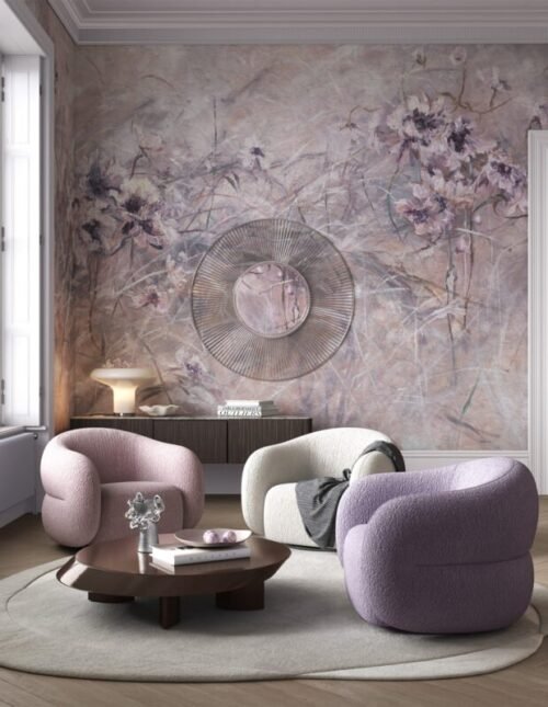 Papier peint Dalia personnalisable en interlining ou vinyle