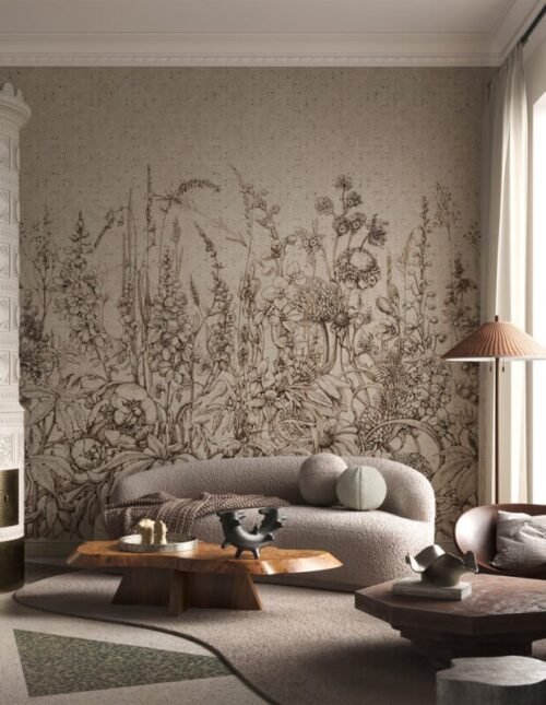 Papier peint Daisy personnalisable 500x300 cm, livraison en 10 jours