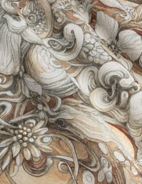 Papier peint Floris personnalisable 500x300 cm, fabrication 10 jours