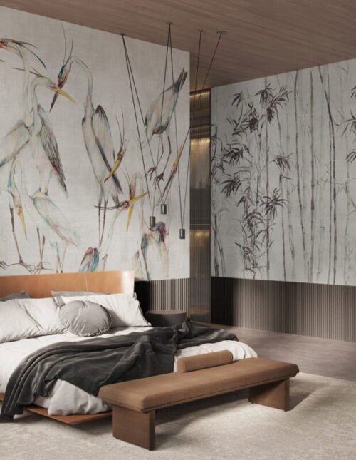 Papier peint Jawa personnalisé sur mesure avec deux supports disponibles