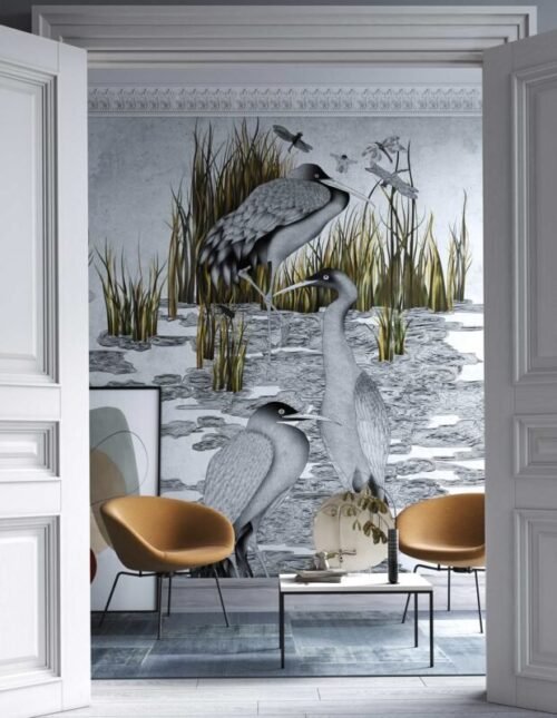Papier peint Lago sur mesure 500x300 cm, impression vinyle ou interlining