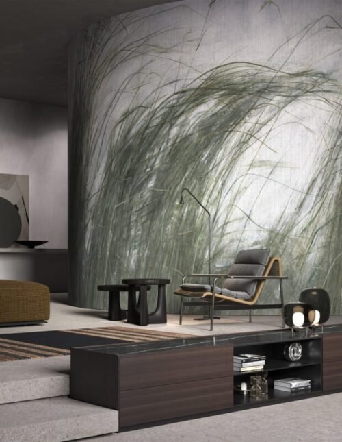 Papier peint Mist personnalisable 500x300 cm, impression vinyle ou interlining