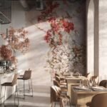 Papier peint Pia avec motif graphique contemporain pour mur