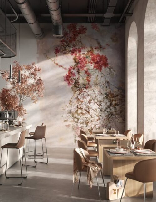 Papier peint Pia avec motif graphique contemporain pour mur