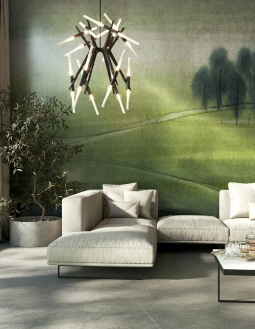 Papier peint Robin sur mesure 500x300 cm, vinyle ou interlining