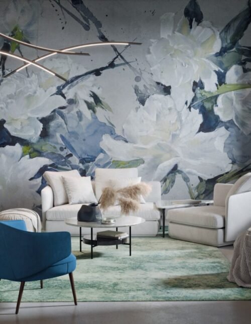 Papier peint Tereza sur mesure, impression vinyle ou interlining