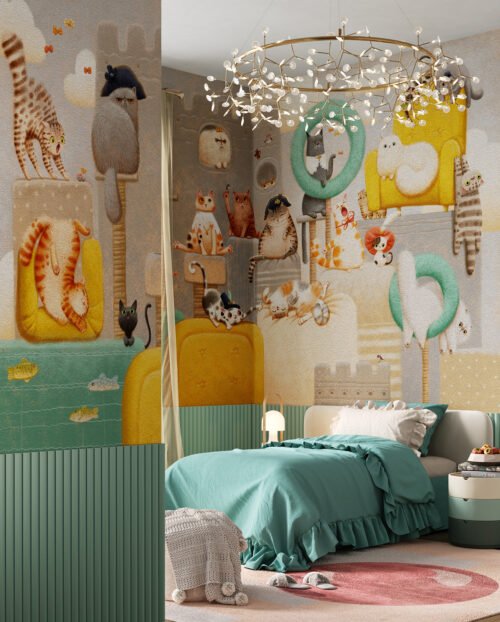 Papier peint Kitty Kitty personnalisé sur mesure, fabrication en 10 jours