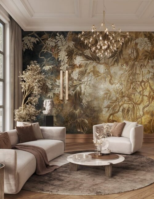 Papier peint Liana sur mesure 500x300 cm, vinyle ou interlining