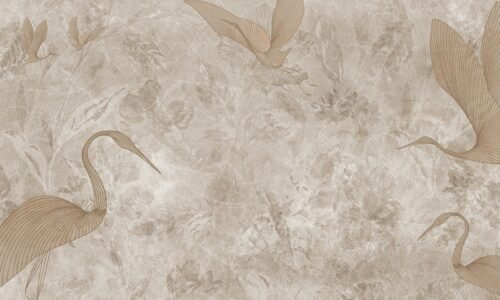 Papier peint Fly away brun pour décoration murale