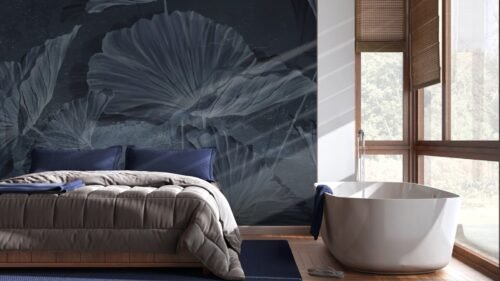 Papier peint bleu Windy day 2 pour intérieur contemporain