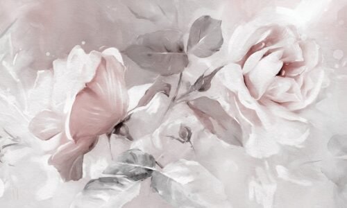 Papier peint Powdery rose 2 gris et rose tendance