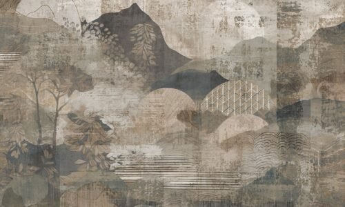 Papier peint Rustic Reverie 2 gris brun tendance