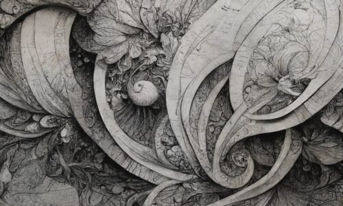 Papier peint Twisted Maze gris et noir avec motif géométrique
