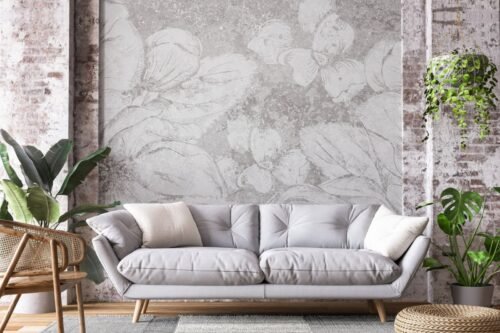 Papier peint gris Concrete Spring 2 pour intérieur moderne