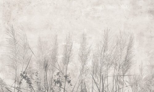 Papier peint Morning Mist couleur cachemire, motif nuageux subtil