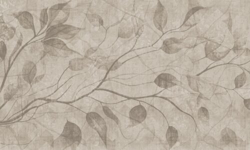 Papier peint brun au motif organique Tangled Limbs 2