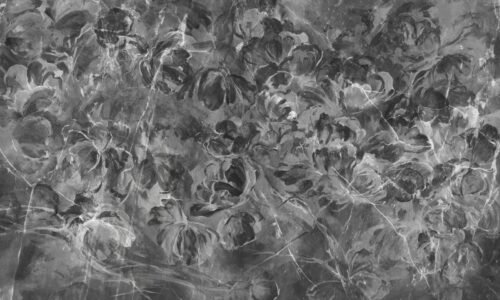 Papier peint Bloom Whirl 2 noir et blanc