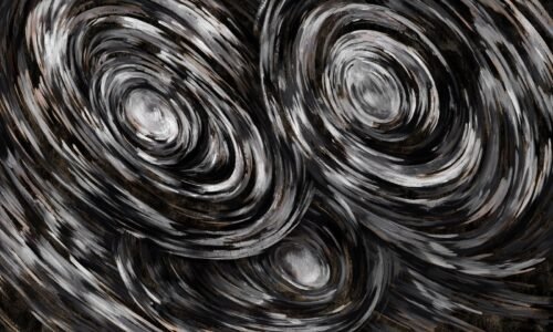 Papier peint Vanguard Galaxy 2 noir et or motif galaxie