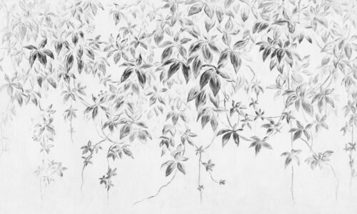 Papier peint Opulent Oasis 4 en noir et blanc avec motif géométrique