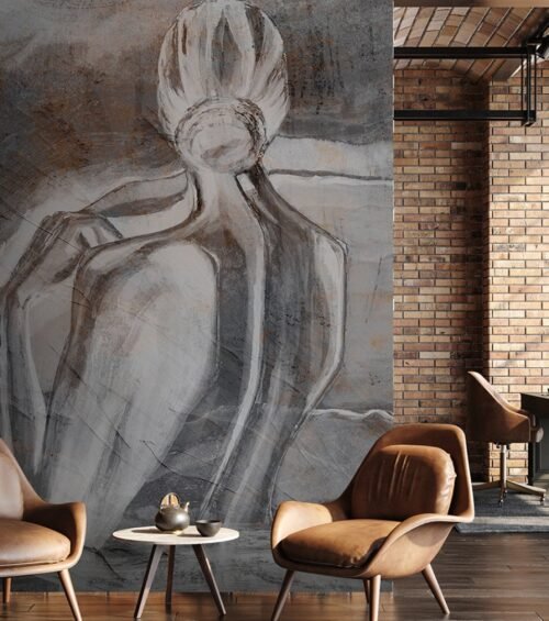Papier peint Dreamland 2 gris et multicolore pour intérieur