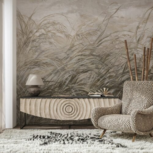 Papier peint Early dawn vert multicolore pour mur