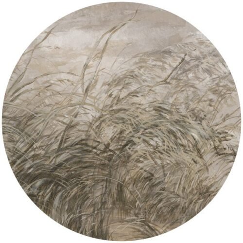 Papier peint cercle Early Dawn, motif géométrique circulaire sur fond clair