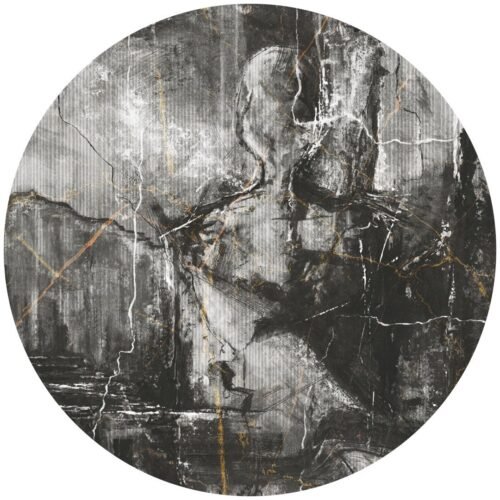 Papier peint cercle Musked Skin 3 autocollant ou traditionnel