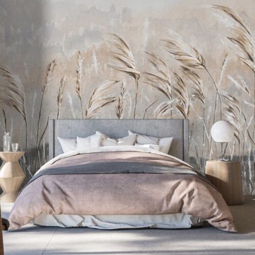 Papier peint Natural Essence 3 gris et multicolore, motif harmonieux
