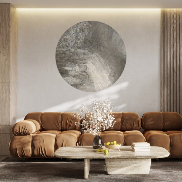 Cercle décoratif mural imprimé sur toile autocollante Aurora Mist 2