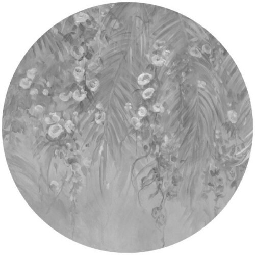 Papier peint cercle Hanging Garden, décoration murale autocollante personnalisable.
