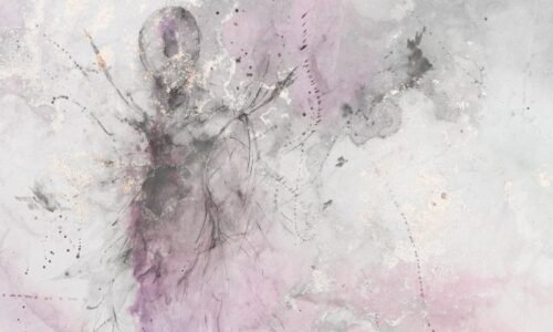 Papier peint In My Mind rose or multicolore pour mur