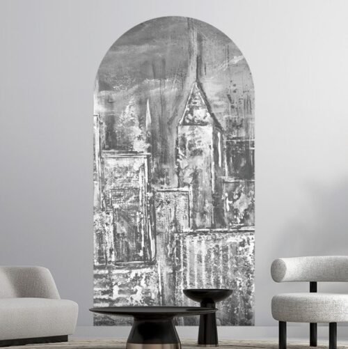 Papier peint arche City Sketch 2 en toile autocollante ou sur mesure