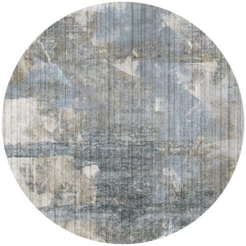 Papier peint cercle Stone Pulse 2 sur mur blanc