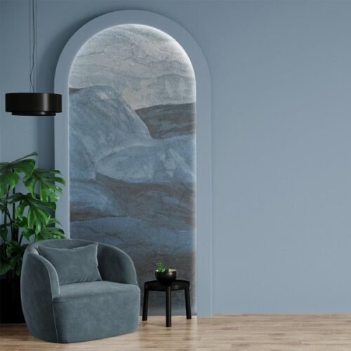 Papier peint Stone Flow 3 avec motif d'arche géométrique