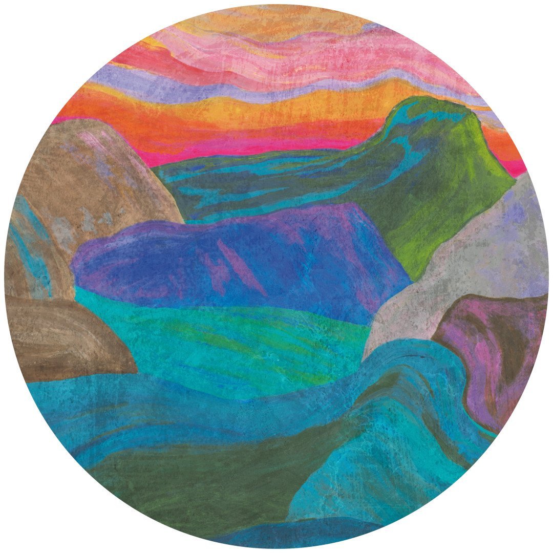Papier peint cercle Stone Flow 4