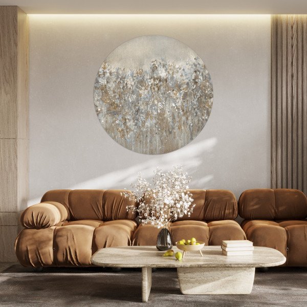 Papier peint décoratif cercles Spring Chaplet, trois tailles disponibles