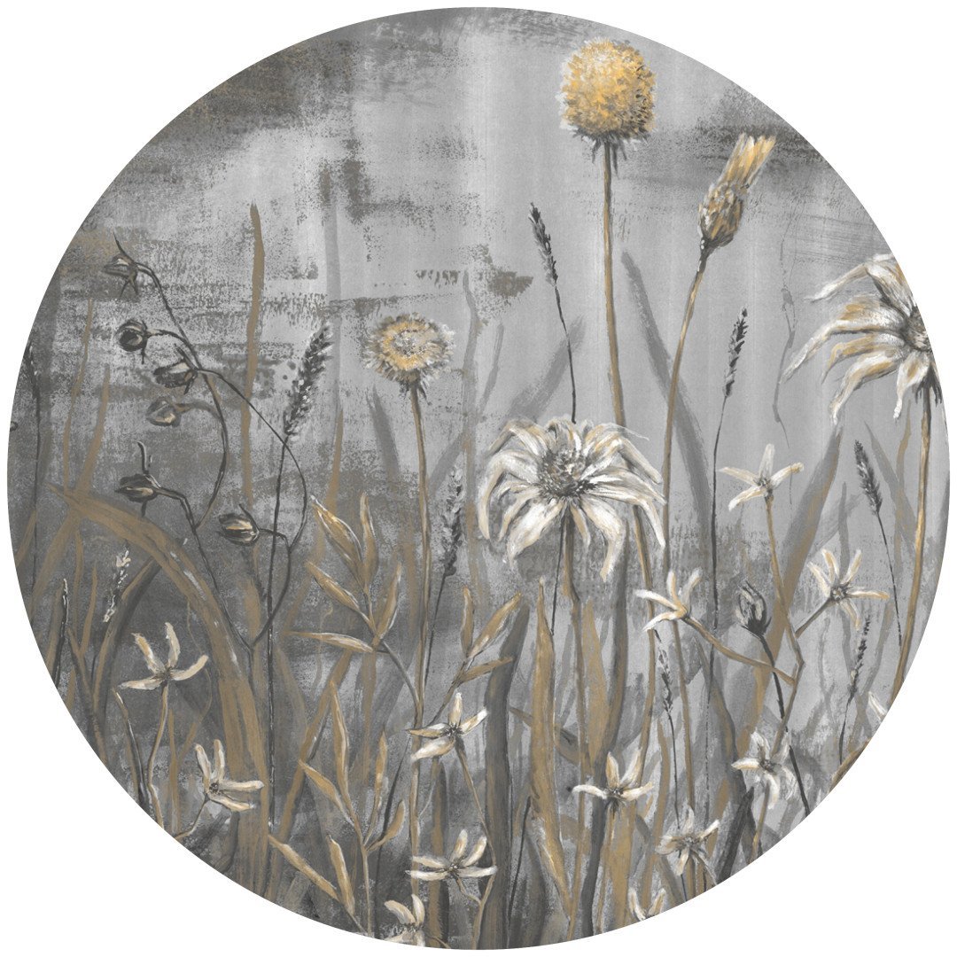 Papier peint cercle Cold Flowers 2