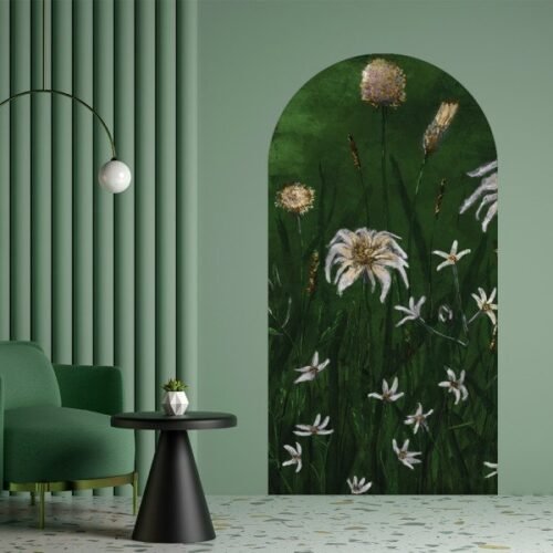 Papier peint arche Spring Cold Flowers 4 en toile autocollante