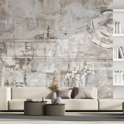 Papier peint Loft Style multicolore avec motif urbain harmonieux