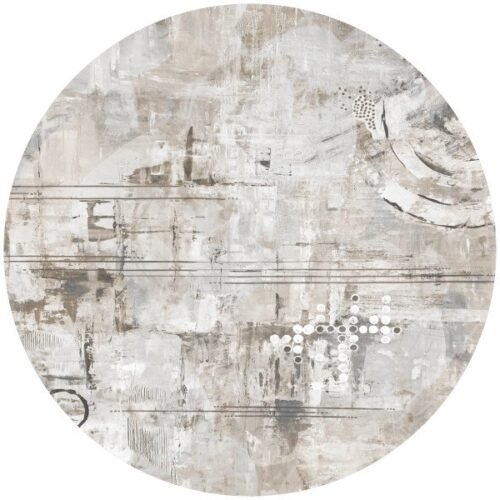 Papier peint décoratif cercle loft style, motifs géométriques, pose autocollante