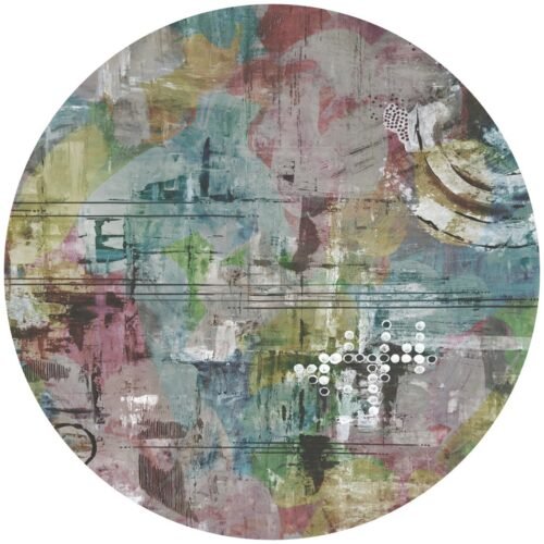 Papier peint cercle Loft Style 3 en toile autocollante ou papier peint
