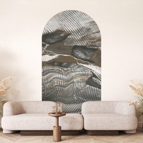 Papier peint arche Wave Lines en toile autocollante ou sur mesure