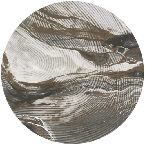 Papier peint cercle Wave Lines décoration murale autocollant