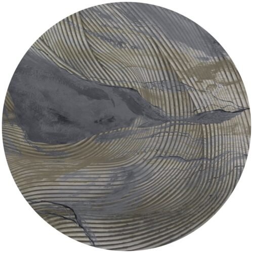 Cercle décoratif Wave Lines 3 en papier peint autocollant