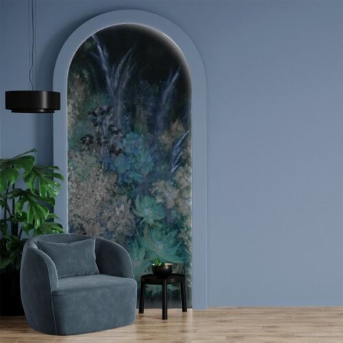 Papier peint Passion Flowers avec motif floral et arche