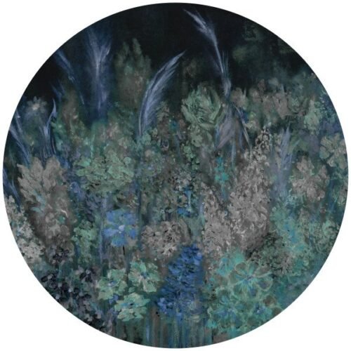 Papier peint cercle Passion Flowers, motif floral, 3 tailles disponibles