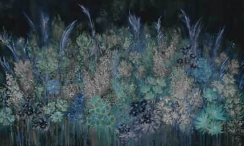 0123-1-LO-PASSION-FLOWERS_web-mockup-1.jpg Papier peint Passion Flowers bleu vert avec motifs floraux naturels
