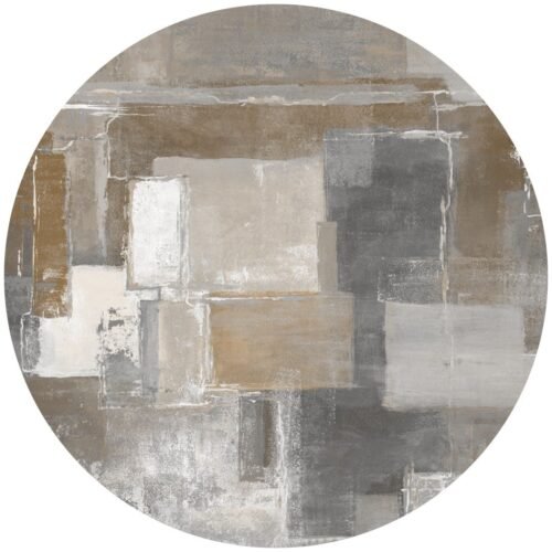 Papier peint cercle Memory Frame 3, décoration murale modulable